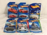 Lot of 6 Pcs NIP Hot Wheels Assorted Design 1/64 Scale Die Cast And Plastic Parts Cars - See Picture