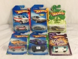 Lot of 6 Pcs NIP Hot Wheels Assorted Design 1/64 Scale Die Cast And Plastic Parts Cars - See Picture