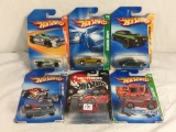 Lot of 6 Pcs NIP Hot Wheels Assorted Design 1/64 Scale Die Cast And Plastic Parts Cars - See Picture