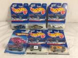 Lot of 6 Pcs NIP Hot Wheels Assorted Design 1/64 Scale Die Cast And Plastic Parts Cars - See Picture
