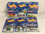 Lot of 6 Pcs NIP Hot Wheels Assorted Design 1/64 Scale Die Cast And Plastic Parts Cars - See Picture