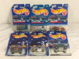 Lot of 6 Pcs NIP Hot Wheels Assorted Design 1/64 Scale Die Cast And Plastic Parts Cars - See Picture