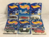 Lot of 6 Pcs NIP Hot Wheels Assorted Design 1/64 Scale Die Cast And Plastic Parts Cars - See Picture