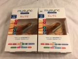 Lot Of 2 Pcs Collector NIP MySync Elite Activity Tracker 4.4X7.5