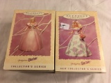 Lot of 2 PcsCollector NIP Hallmark Barbie Keepsake SpringtimeOrnament 5X3.5