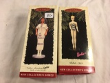 Lot of 2 Pcs Collector NIP Hallmark Barbie Keepsake Ornament 2.5X5.5