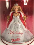 Collector NIP 2001 Mattel Holiday Celebration Barbie Doll 11-12