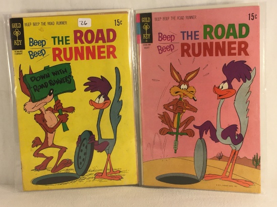 Lot of 2 Pcs Collector Vintage Gold Key Comics The Road Runner Comic Books