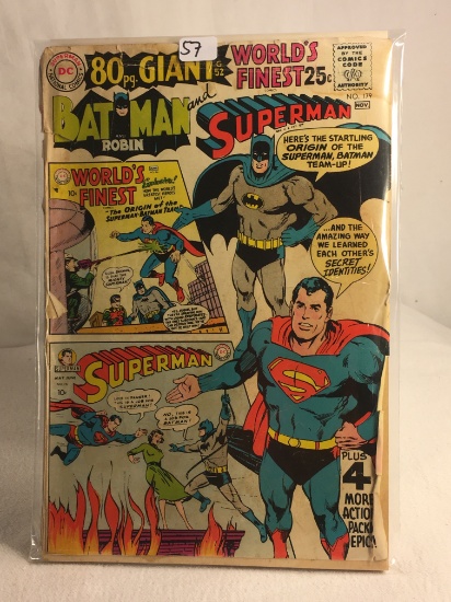 Collector Vintage DC Comics 80pg. Giant World's Finest Batman & Superman No.179