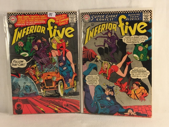 Lot of 2 Pcs Collector Vintage DC Comics Inferior Five Comic Book No.1.2.