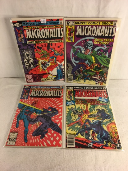 Lot of 4 Pcs Collector Vintage Marvel Comics The Micronauts Comic Books No.24.26.27.28.