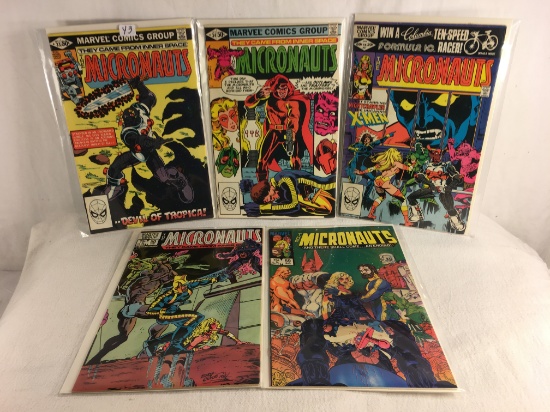 Lot of 5 Pcs Collector Vintage Marvel Comics The Micronauts Comic Books No.33.34.37.50.59.
