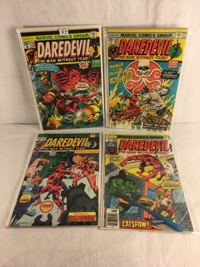 Lot of 4 Pcs Collector Vintage Marvel Comics Daredevil  Comic Books No.110.121.123.149.