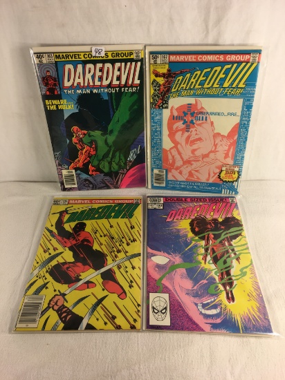 Lot of 4 Pcs Collector Vintage Marvel Comics Daredevil  Comic Books No.163.167.189.190.