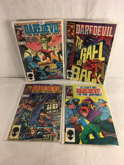 Lot of 4 Pcs Collector Vintage Marvel Comics Daredevil  Comic Books No.215.216.217.218.