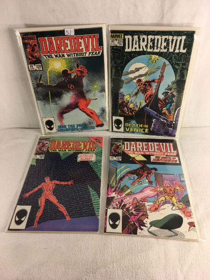 Lot of 4 Pcs Collector Vintage Marvel Comics Daredevil  Comic Books No.220.221.223.224.