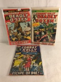 Lot of 3 Pcs Collector Vintage Marvel Comics Combat Kelly Daedly Dozen Comic Books No.1.3.5.