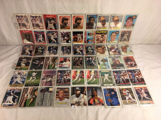 Lots of Loose Collector MLB Baseball Sport Cards Assorted Cards and Players in Sheet - See Pictures