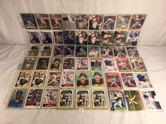 Lots of Loose Collector MLB Baseball Sport Cards Assorted Cards and Players in Sheet - See Pictures