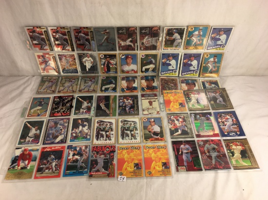Lots of Loose Collector MLB Baseball Sport Cards Assorted Cards and Players in Sheet - See Pictures