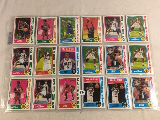 Lot of 18 Pcs Collector Vintage Assorted Basketball Sport Players Trading Cards - See Pictures