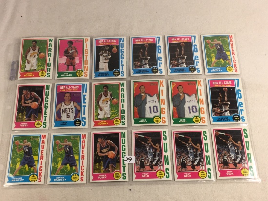 Lot of 18 Pcs Collector Vintage Assorted Basketball Sport Players Trading Cards - See Pictures