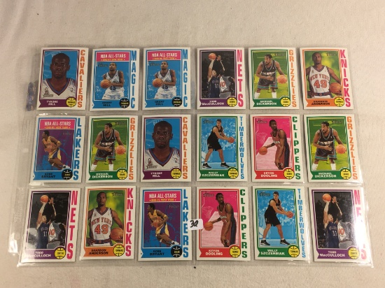 Lot of 18 Pcs Collector Vintage Assorted Basketball Sport Players Trading Cards - See Pictures