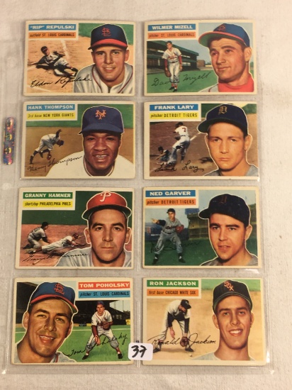 Lot of 8 Pcs Collector Vintage Assorted Baseball Sport Players Trading Cards - See Pictures