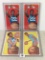 Lot of 4 Pcs Vintage Basketball Sport Trading Assorted Cards And Players - See Pictures