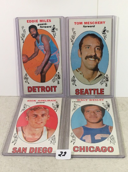 Lot of 4 Pcs Vintage Basketball Sport Trading Assorted Cards And Players - See Pictures