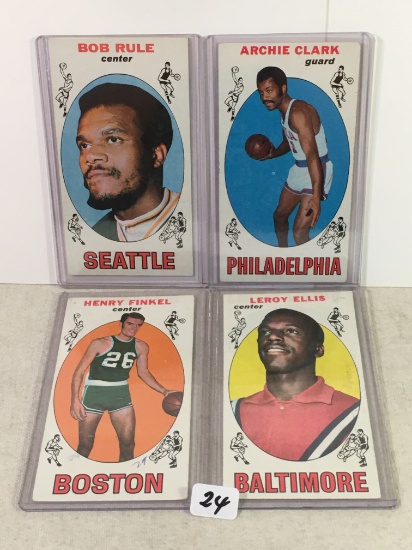 Lot of 4 Pcs Vintage Basketball Sport Trading Assorted Cards And Players - See Pictures