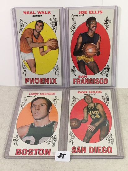 Lot of 4 Pcs Vintage Basketball Sport Trading Assorted Cards And Players - See Pictures