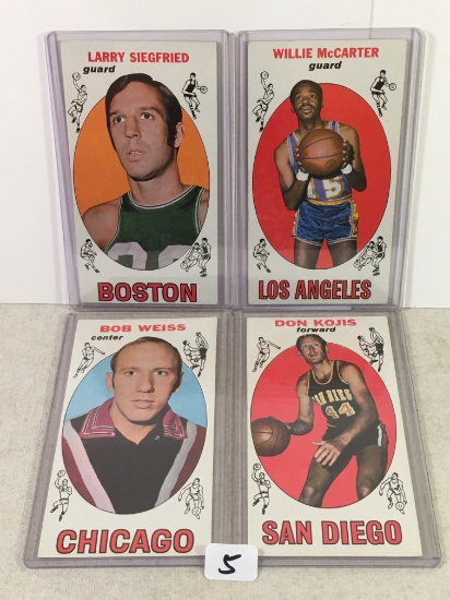 Lot of 4 Pcs Vintage Basketball Sport Trading Assorted Cards And Players - See Pictures