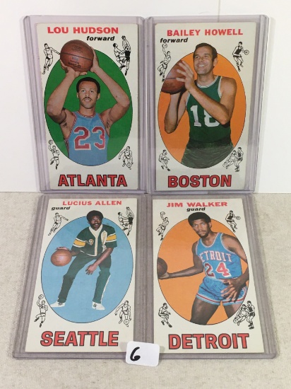 Lot of 4 Pcs Vintage Basketball Sport Trading Assorted Cards And Players - See Pictures