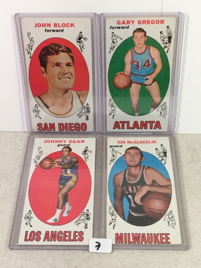 Lot of 4 Pcs Vintage Basketball Sport Trading Assorted Cards And Players - See Pictures