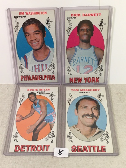 Lot of 4 Pcs Vintage Basketball Sport Trading Assorted Cards And Players - See Pictures