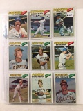 Lot of 9 Pcs Vintage Baseball Sport Trading Assorted Cards And Players - See Pictures