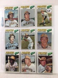 Lot of 9 Pcs Vintage Baseball Sport Trading Assorted Cards And Players - See Pictures