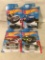 Lot Of 4 Pcs Collector  NIP Hotwheels Assorted Designs 1:64 Scale Die Cast Cars - See Pictures