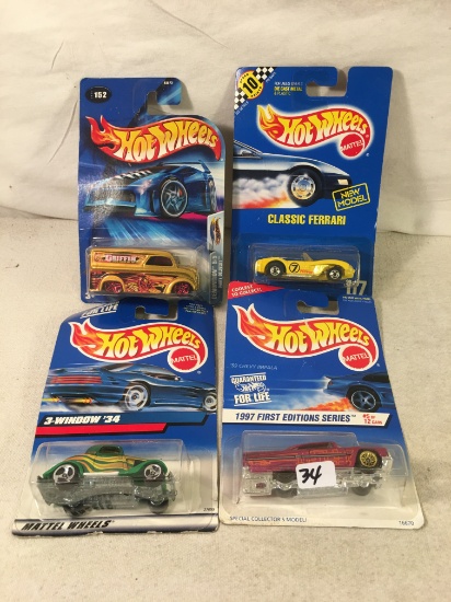 Lot Of 4 Pcs Collector  NIP Hotwheels Assorted Designs 1:64 Scale Die Cast Cars - See Pictures