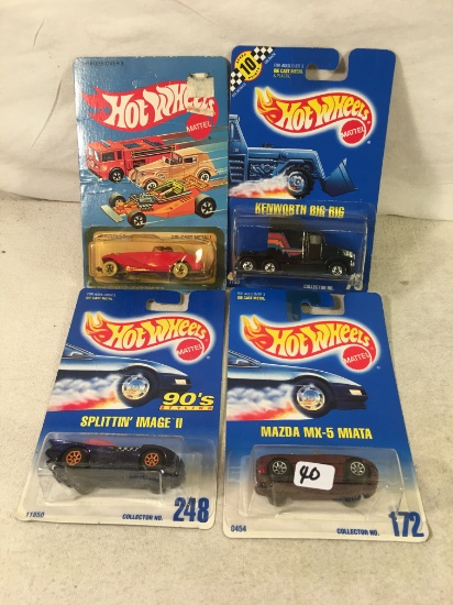 Lot Of 4 Pcs Collector  NIP Hotwheels Assorted Designs 1:64 Scale Die Cast Cars - See Pictures