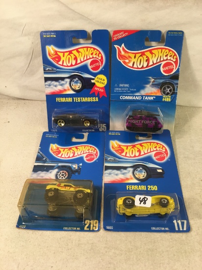 Lot Of 4 Pcs Collector  NIP Hotwheels Assorted Designs 1:64 Scale Die Cast Cars - See Pictures