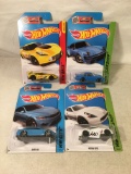 Lot Of 4 Pcs Collector  NIP Hotwheels Assorted Designs 1:64 Scale Die Cast Cars - See Pictures