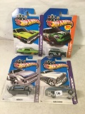 Lot Of 4 Pcs Collector  NIP Hotwheels Assorted Designs 1:64 Scale Die Cast Cars - See Pictures