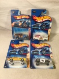 Lot Of 4 Pcs Collector  NIP Hotwheels Assorted Designs 1:64 Scale Die Cast Cars - See Pictures