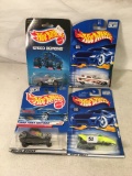 Lot Of 4 Pcs Collector  NIP Hotwheels Assorted Designs 1:64 Scale Die Cast Cars - See Pictures