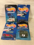 Lot Of 4 Pcs Collector  NIP Hotwheels Assorted Designs 1:64 Scale Die Cast Cars - See Pictures