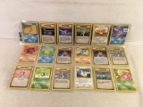 Lot of 18 Pcs Collector Assorted Pokemon Trading Card Games - See Pictures