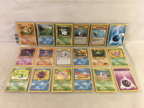 Lot of 18 Pcs Collector Assorted Pokemon Trading Game Cards - See Pictures