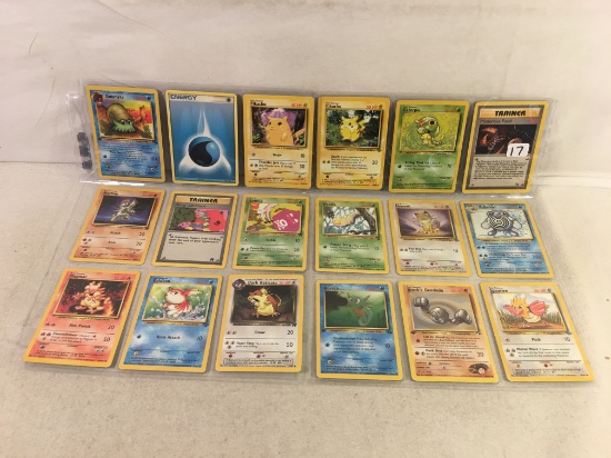 Lot of 18 Pcs Collector Assorted Pokemon Trading Game Cards - See Pictures